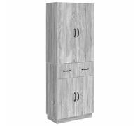 Kaloriko Ensemble Meuble 2 pcs Sonoma Gris Bois d'ingénierie, modulable avec Rangement Complet, Armoire et Cabinet pour Salon séjour Chambre Bureau intérieur, kit coordonné pour agencement Flexible