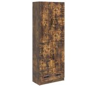 Kaloriko Ensemble Meuble chêne fumé Bois d'ingénierie 2 pcs Table et chaises modulable Complet Polyvalent pour Salon séjour Chambre Cuisine Bureau avec Rangement Pratique et Design coordonné
