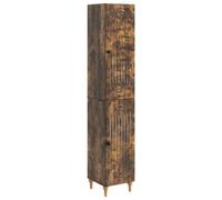Kaloriko Ensemble Meuble Salon 2 pcs chêne fumé Bois d'ingénierie modulable Complet avec Buffet et Cabinet Mural pour séjour Chambre Bureau Rangement Pratique