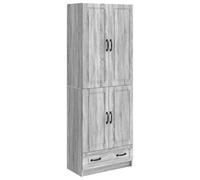 Kaloriko Ensemble Meubles Salon et Séjour 2 pcs Sonoma Gris Bois d'ingénierie avec Table et Chaises pour Cuisine, Chambre, Entrée, Bureau, Modulable et Complet pour Rangement, Buffet, Etagère