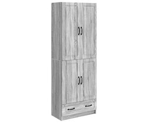 Kaloriko Ensemble Meubles Salon et Séjour 2 pcs Sonoma Gris Bois d'ingénierie avec Table et Chaises pour Cuisine, Chambre, Entrée, Bureau, Modulable et Complet pour Rangement, Buffet, Etagère
