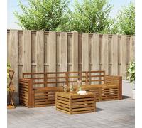 Kaloriko Ensembles de canapés 5 pcs en Bois d'acacia Massif Naturel, mobilier modulable pour Salon, séjour, Chambre, Cuisine avec Design résistant, Complet et Facile à Entretenir