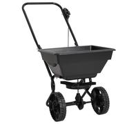 Kaloriko Épandeur manuel avec récipient en PVC et cadre en acier 80 x 46 x 75 cm Capacité 15 l pour sel, engrais, semences, granulés dans le jardin, entretien de la pelouse et service d'hiver