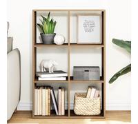 Kaloriko Étagère à livres en chêne Artisan - 69,5 x 29 x 103,5 cm - 6 compartiments - Avec espace de rangement pour salon, chambre à coucher, bureau - Polyvalente