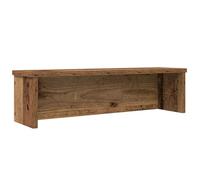 Kaloriko Étagère de Cuisine empilable Vieux Bois, Organisateur Pot et Range ustensile, Support Porte Couvert pour Cuisine, Placard et Armoire, Bois d ingénierie 50 x 15 x 16 cm, Rangement modulable