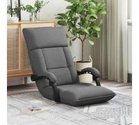 Kaloriko Fauteuil de sol réglable en tissu gris foncé avec dossier multi-positions, 58 x 66 x 80 cm, rembourré et pliable pour salon, chambre à coucher, méditation, lecture et jeu
