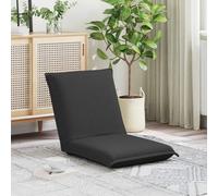 Kaloriko Fauteuil de sol réglable gris foncé en tissu de mouton rembourré et pliable, dossier ergonomique 90-180 degrés, coussin d'assise portable pour salon, chambre à coucher, jeux, méditation, yoga