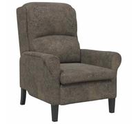 Kaloriko Fauteuil Gris foncé en Simili Cuir avec Dossier et accoudoirs rembourrés, Chaise Confortable pour Salon, Bureau ou Coin Lecture, Structure Bois Durable et Design Ergonomique élégant
