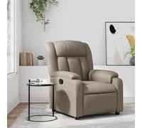Kaloriko Fauteuil relax en cuir synthétique marron cappuccino avec dossier et pied réglables, fauteuil de salon avec support en métal et bois, chaise rembourrée ergonomique pour salon, bureau et