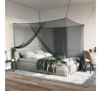 Kaloriko Filet Anti-moustiques pour lit 156 Mailles Noir en Polyester léger et Durable pour intérieur Protection Contre Insectes siège Moustique pour Chambre Sommeil Confortable