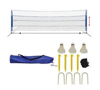 Kaloriko Filet de badminton - 500 x 155 cm - Avec ressorts - Réglable en hauteur - Pliable - Portable - Pour badminton, volley-ball, tennis, jardin, plage, loisirs
