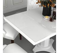 Kaloriko Film de table transparent - 100 x 90 cm - PVC - Épaisseur : 1,6 mm - Résistant aux rayures - Étanche - Protection des pieds de meubles - Pour salle à manger, salon, terrasse, nettoyage