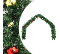 Kaloriko Guirlande de Noël de 10 m avec boules rouges et dorées en PVC résistant aux intempéries pour l'intérieur et l'extérieur, 900 branches, 32 boules de 4 cm et 32 boules de 6 cm