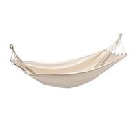 Kaloriko Hamac balancelle Chaise Suspendu lit balançoire Toile Filet Portable Pliable Support Jardin extérieur terrasse Balcon Camping crème 260x150 cm Coton Polyester pour 2 Personnes, Charge 200 kg