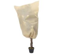 Kaloriko Housses de Protection pour Plantes Beige en Tissu Non tissé 4 pcs avec Cordon de Serrage, 0,8 x 1,2 m, pour Jardin, Potager, Serre, Balcon, terrasse, Protection Contre Gel et Vent