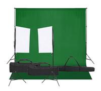 Kaloriko Kit de studio photo avec éclairage Softbox, lampes LED lumière du jour et phares de studio à intensité variable, trépied réglable et système de fond pour photographie, streaming et vlogging