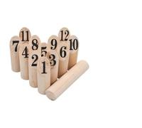 Kaloriko Kubb Kit de jeu en bois de pin massif avec 12 bâtons de lancer et sac de transport pour extérieur, jardin, loisirs, plage, camping, jeu d'été et compétition d'équipe