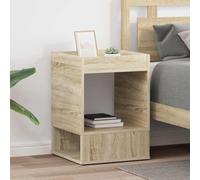 Kaloriko Lot de 2 tables d'appoint en chêne Sonoma - 40 x 40 x 56 cm - Table basse moderne avec espace de rangement - Pour salon, chambre à coucher, bureau - Peu encombrant - Design fin vintage