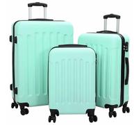 Kaloriko Lot de 3 valises de voyage rigides en plastique ABS - 50 x 31 x 78 cm - Avec roulettes pivotantes à 360° - Serrure TSA - Poignée - Idéal pour les affaires, les vacances, les escapades du