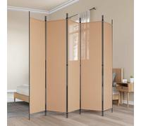 Kaloriko Lot de 5 séparateurs de pièce - Beige - Pliable - 250 x 200 cm - Protection contre les regards indiscrets - Paravent pour chambre à coucher, salon, bureau, bureau
