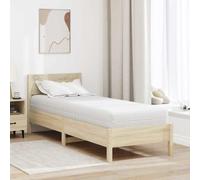 Kaloriko Matelas blanc 80 x 200 cm à ressorts ensachés avec couche de noix de coco et couche de mousse confortable, ergonomique respirant, idéal comme matelas de couchage