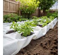 Kaloriko Membrane géotextile Blanc Fibre de Polyester 1 x 150 m, 150 g m2, Toile de paillage Permeable, Separation Drainage Sol, Protection Anti Mauvaise Herbe pour Jardin pelouse Potager terrasse