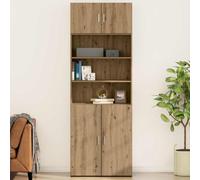 Kaloriko Meuble Mural chêne Artisanal 80 x 42.5 x 40 cm, Armoire avec 2 Portes pour Rangement Buffet bahut Commode, idéal Salon Salle à Manger Chambre Bureau
