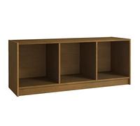 Kaloriko Meuble TV en Bois de pin Massif Marron Miel 104x33x41 cm, Meuble télévision avec Compartiments et tiroir pour Salon séjour Bureau, Support Pratique et élégant pour écran et Rangement