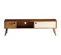 Kaloriko Meuble TV en Bois Massif de Sesham 140x30x40 cm, Buffet avec 3 Compartiments, Support élégant pour télévision Salon sejour Chambre Rangement Polyvalent Design