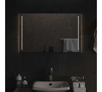 Kaloriko Miroir de Salle de Bain à LED 80 x 50 cm en Verre 4 mm, IP65, USB 5 V avec câble 1,5 m, Miroir Glace Psyche trumeau Mural pour Bain, Maquillage, Rasage, décoration intérieure