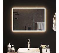 Kaloriko Miroir de salle de bain LED 70 x 50 cm sans cadre avec interface USB et étanche IP65 pour salle de bain, miroir de maquillage grossissant, design moderne pour chambre à coucher, couloir et