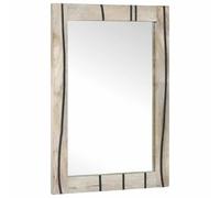 Kaloriko Miroir de Salle de Bain rectangulaire Blanc 50 x 2,5 x 70 cm, Miroir Glace trumeau Mural pour intérieur Maison Appartement Chambre Salon Couloir entrée Dressing
