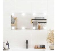 Kaloriko Miroir mural avec lumières LED - 30 x 60 cm - En verre rectangulaire - Sans cadre - Éclairage blanc chaud et blanc froid - Port USB pour chambre à coucher, salle de bain, couloir, salon