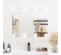 Kaloriko Miroir mural avec lumières LED - En verre - 50 x 60 cm - Rectangulaire - Miroir de maquillage et cosmétique - Pour chambre à coucher, salle de bain, couloir, salon - Éclairage élégant