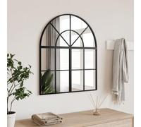 Kaloriko Miroir Mural Noir Arche 60 x 70 cm en Verre avec Cadre Fer Enduit de Poudre, Film Anti eclatement, Decoration pour Chambre Salle de Bain Salon Entree Couloir Maison Appartement