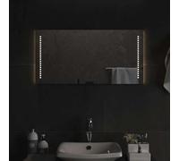 Kaloriko Miroir Salle de Bain LED 80 x 40 cm Verre 4 mm IP65 USB 5 V, Miroir Glace psyché trumeau Mural pour Maquillage Rasage décoration intérieur Maison Appartement