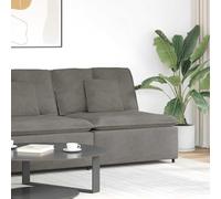 Kaloriko Module Central de canapé modulable Gris Clair 100 cm en Velours côtelé, Structure métal, Assise 100 x 100 cm, Coussins Inclus pour Salon sectionnel Confortable