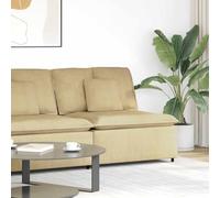 Kaloriko Module Central de canapé modulable Gris Vert 100 cm, canapé sectionnel en Velours côtelé, Structure métal, Assise 100 x 100 cm, 3 Coussins, Salon Moderne