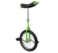 Kaloriko Monocycle réglable vert 40,6 cm, cadre en acier avec libération rapide, selle ergonomique avec amortisseur, idéal pour les loisirs, l'entraînement, le jonglage et l'acrobatique, utilisation