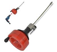 Kaloriko Nettoyeur Manuel de canalisation 8 m Rouge et Noir, Spirale 8 mm avec poignée de rétraction Automatique, Compatible perceuse Moins de 800 TR Min pour évier, Cuisine, Salle de Bain
