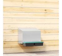 Kaloriko Nichoir à poules à 2 compartiments en acier galvanisé, 53 x 50 x 46 cm, capacité de charge de 16 kg, avec toit, plateaux, panneaux, convient pour l'intérieur et l'extérieur, protection et