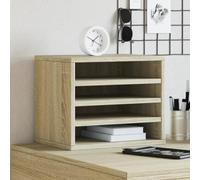 Kaloriko Organiseur de bureau en chêne Sonoma - 36 x 26 x 29,5 cm - Avec compartiments pour ranger des dossiers, documents et stylos - Pour bureau, bureau à domicile et l'école, peu encombrant et