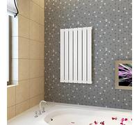 Kaloriko Panneau de Chauffage Mural Blanc 542 x 900 mm en Acier, 620 W, 7 colonnes, radiateur Simple pour Chauffage Central, Installation Verticale, kit de Fixation Inclus