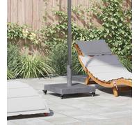 Kaloriko Pied de Parasol Aspect Bois Gris foncé, Socle Base Support Lourd 26 kg avec Roulette, 45 x 45 x 31,5 cm, pour Jardin terrasse Balcon Patio extérieur, stabilité Contre Vent et Soleil