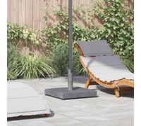Kaloriko Pied de Parasol Aspect Bois Gris foncé, Socle lesté 45 x 45 x 31,5 cm, Base Robuste 25,8 kg avec roulettes, pour Jardin terrasse Balcon Plage et Patio