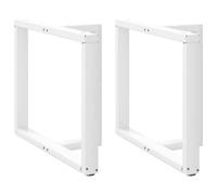 Kaloriko Pied de Table à Manger en T, 2 pièces, Blanc, Acier thermolaqué, 100 x 35 x 72 à 73 cm, Pieds réglables pour Table à Manger et Bureau, Montage Facile, Structure Robuste, Style Moderne