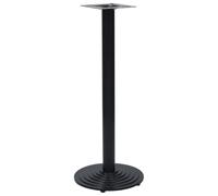 Kaloriko Pied de Table de Bistro Noir en Fonte, Ø43 x 107 cm, Base Industrielle Stable pour Table Haute, Support métal pour Cuisine, Salle a Manger et Salon