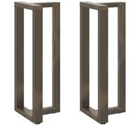 Kaloriko Pieds de Table de Bar en Forme de T Noirs, 2 pièces, Pied Table réglable 40 x 35 x (100-101) cm, Acier thermolaqué avec vis de Fixation, Patin Stable pour Cuisine Salon Salle à Manger