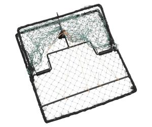 Kaloriko Piège à Oiseaux Vert en Acier étiré à Froid 34 x 32 x 2 cm, Filet en polyéthylène réutilisable, Usage extérieur pour Terres agricoles, Jardins, Protection des Cultures et Fruits