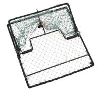 Kaloriko Piège à oiseaux vert en acier tiré à froid - 34 x 32 cm - Avec filet en polyéthylène durable - Réutilisable - Respectueux des animaux - Protection efficace contre les oiseaux